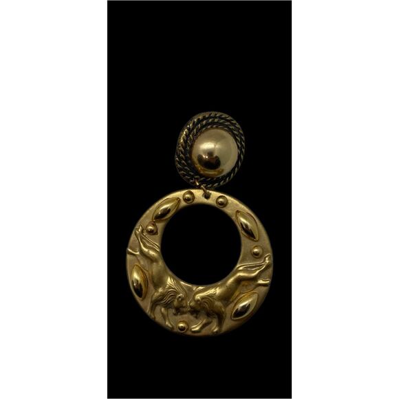 Vintage Jeff Lieb Runway Designer Signed Unique Clip Earrings One of a Kind - Picture 3 of 9